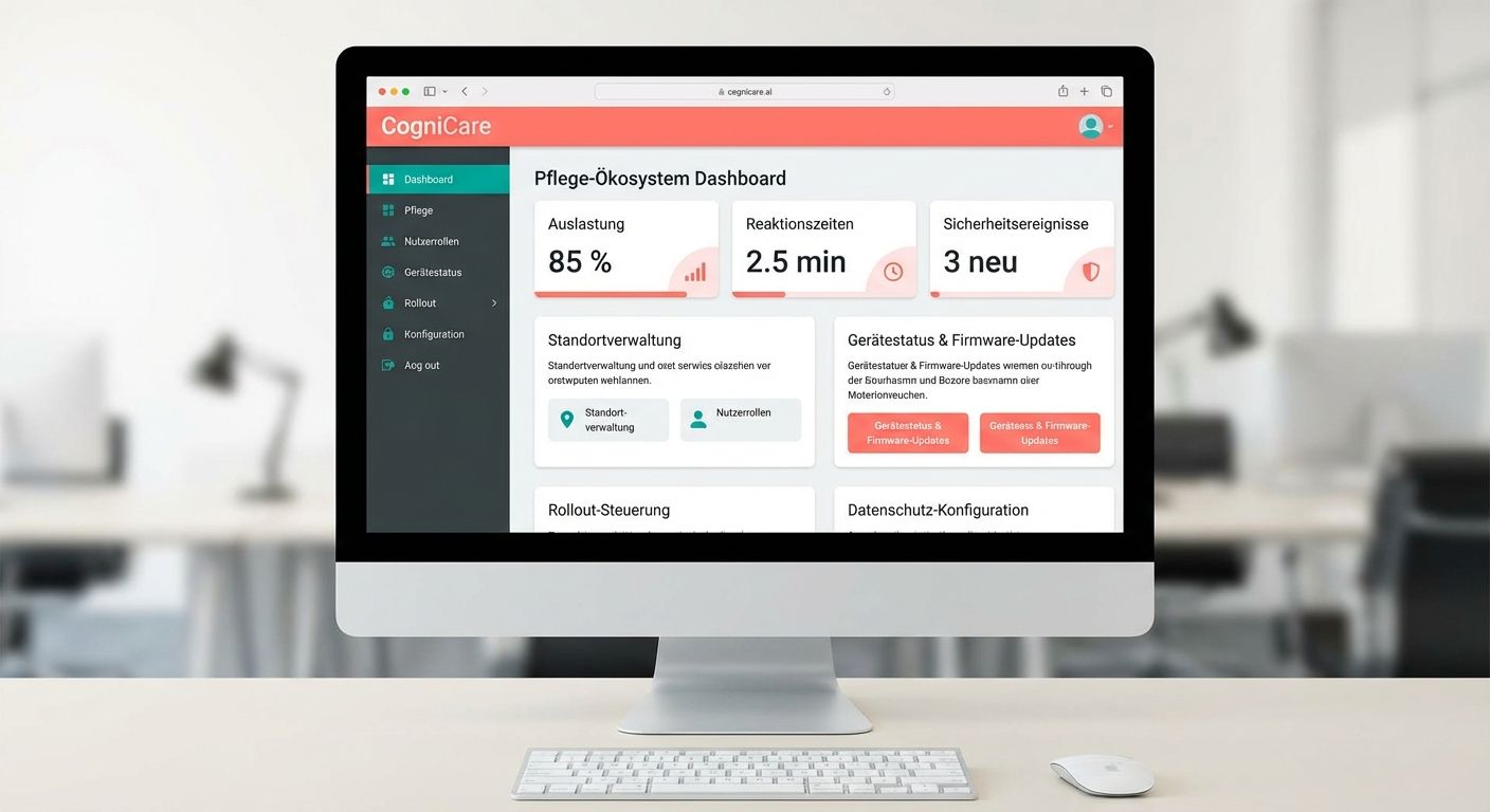 Cogniadmin Dashboard auf dem Desktop